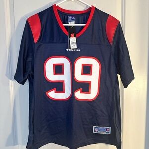 NEW NFL Houston Texas Pro Line 99 WATT Red/White/Blue Youth Large